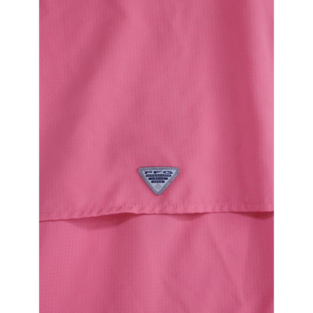 Columbia PFG Womens Large Coral Pink Short Sleeve Shirt Omni-Shade Vented - Picture 11 of 12